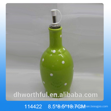 Hochwertige grüne Keramik-Ölflasche für Geschirr